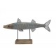 Déco en Bois flotté à poser : Le Hibou sur socle, H 56 cm