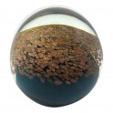 Presse Papier Sulfure et Décoration Bulles d'eau, Diam 8 cm