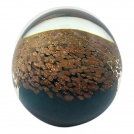 Presse Papier Sulfure et Décoration Bulles d'eau, Diam 8 cm