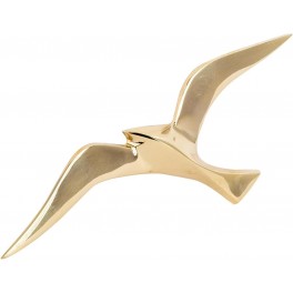 Mouette murale en laiton, finition dorée, design contemporain, L 25 cm