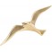 Mouette murale en laiton, finition dorée, design contemporain, L 25 cm