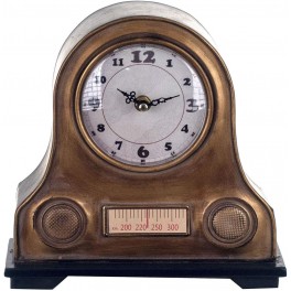 Horloge rétro : Mod Poste radio ancien, H 22 cm