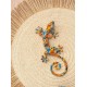 Déco Murale : Set 2 lézards Multicolores, Coll Zanzibar 2, H 26 cm