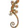 Déco Murale : Set 2 lézards Multicolores, Coll Zanzibar 2, H 26 cm