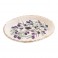 Grand Plateau ovale en bois de paulownia, forme originale et céruse beige blanchie, longueur 45 cm