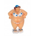 Figurine Bord de Mer : Baigneuse ronde au Chapeau, L 16,5 cm