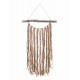 Décoration murale balinaise à suspendre, Bois flotté et Raphia, H 65 cm