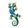 Le gecko coloré, modèle bleu H31 cm