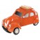 2 CV murale en métal Citroen 2CV, Orange, Longueur 71 cm