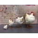 Animal Déco : Duo Coq & Poule Charmants, Taille S, H 16 cm